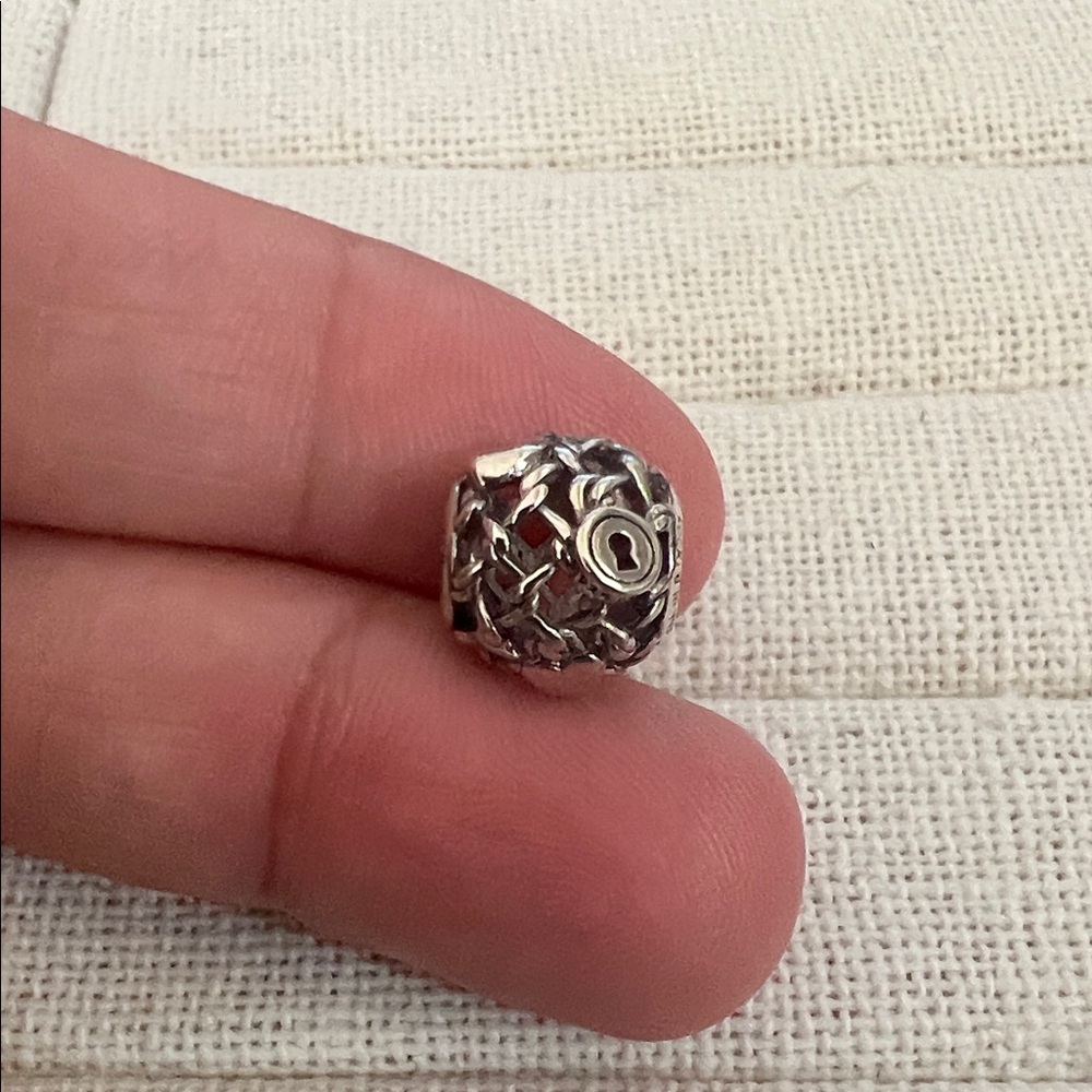 Pandora Openwork Chain Link Padlock Charm
